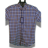 Blue Checkered Long Sleeve Shirt for Men