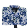 Tropical Floral Navy Blue Long Sleeve Shirt for Men