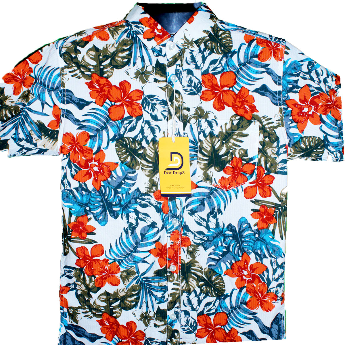 Tropical Floral Short Sleeve Shirt for Men