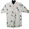Floral Print Button-Up Shirt - White