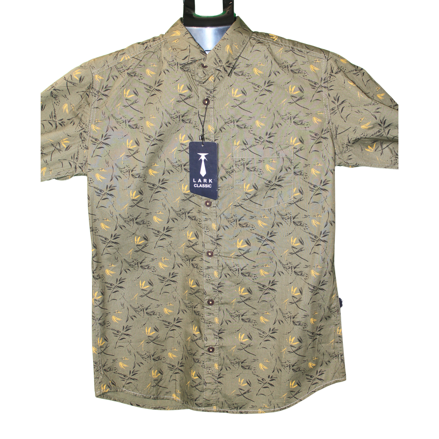 Tropical Print Button Shirt