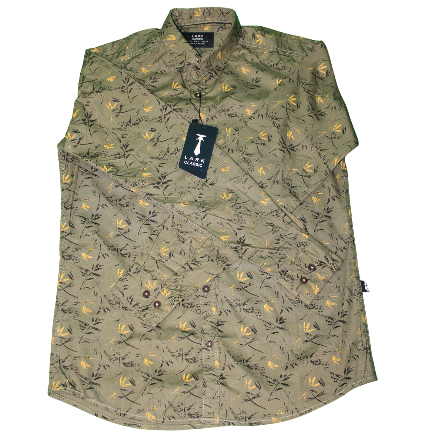 Tropical Print Button Shirt