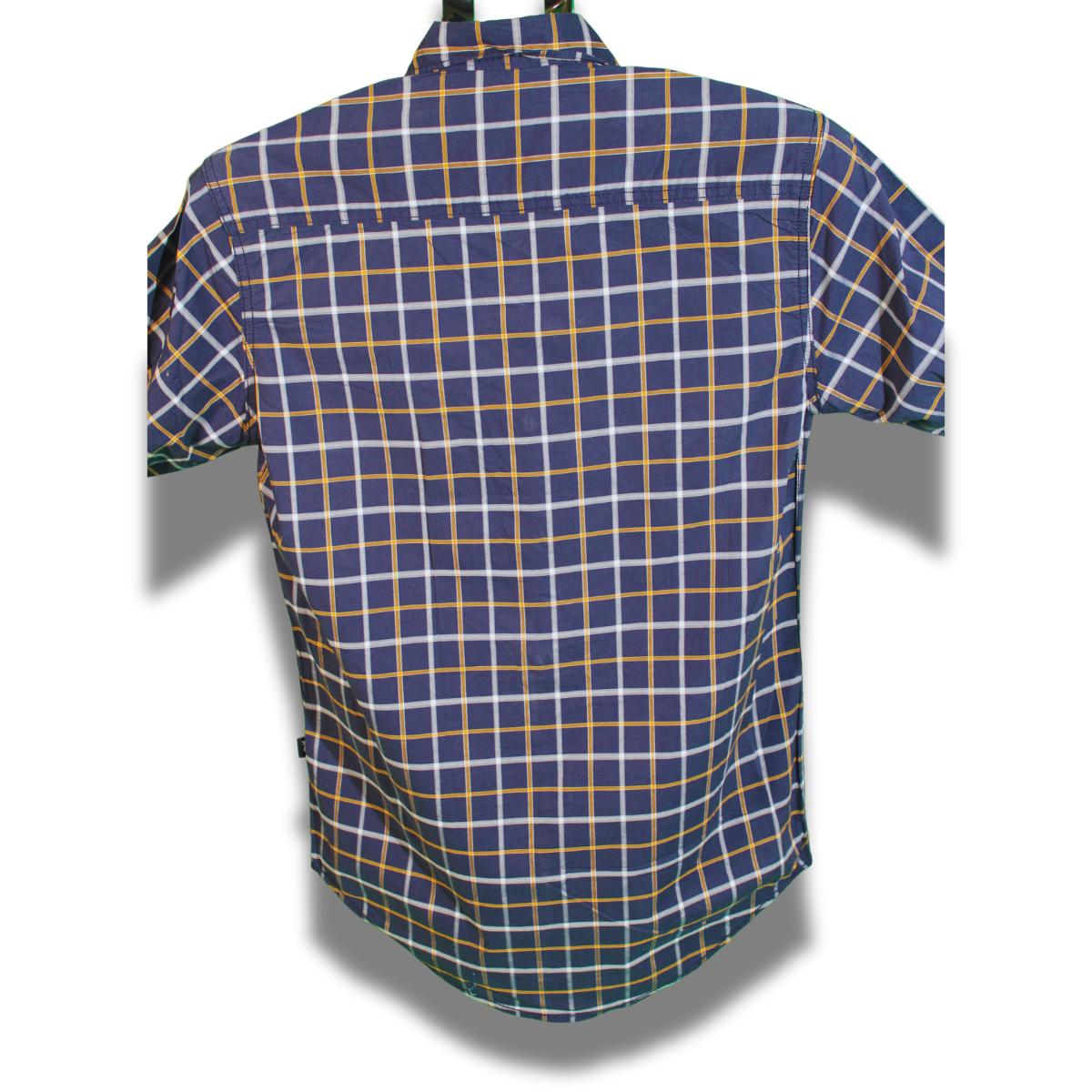 Blue Checkered Long Sleeve Shirt for Men