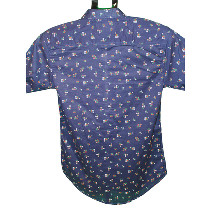 Dark Floral Printed Long Sleeve Shirt for Men