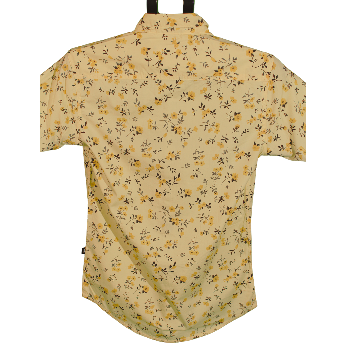 Yellow Floral Long Sleeve Shirt for Men