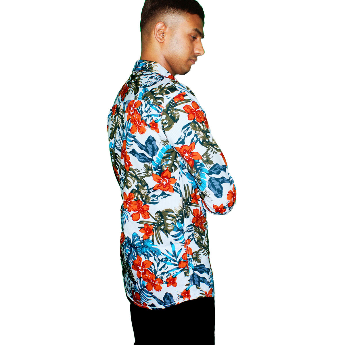 Tropical Floral Short Sleeve Shirt for Men