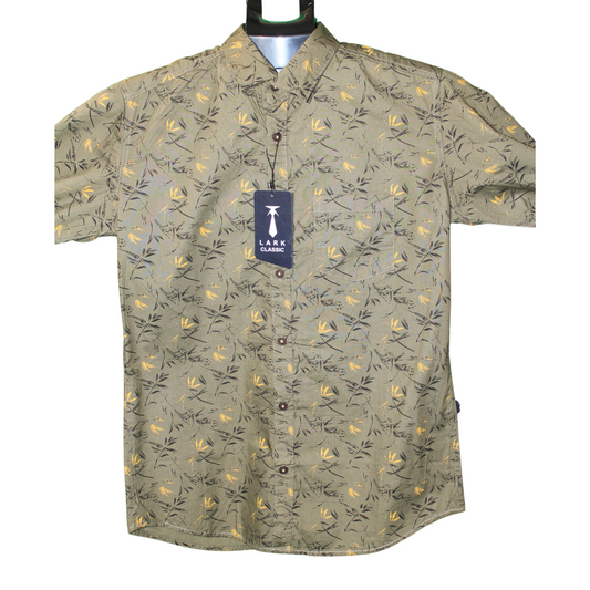 Tropical Print Button Shirt
