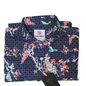 Floral Bird Print Button-Up Shirt